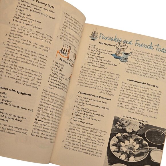 1958 Egg Cheese Spaghetti Rice Recipe Booklet Retro Cookbook Good Housekeeping - Picture 11 of 16